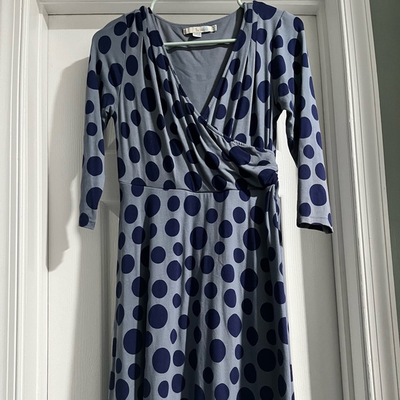boden blue wrap dress Capri Blue Boden Dress X-Small / Capri Blue main image 1